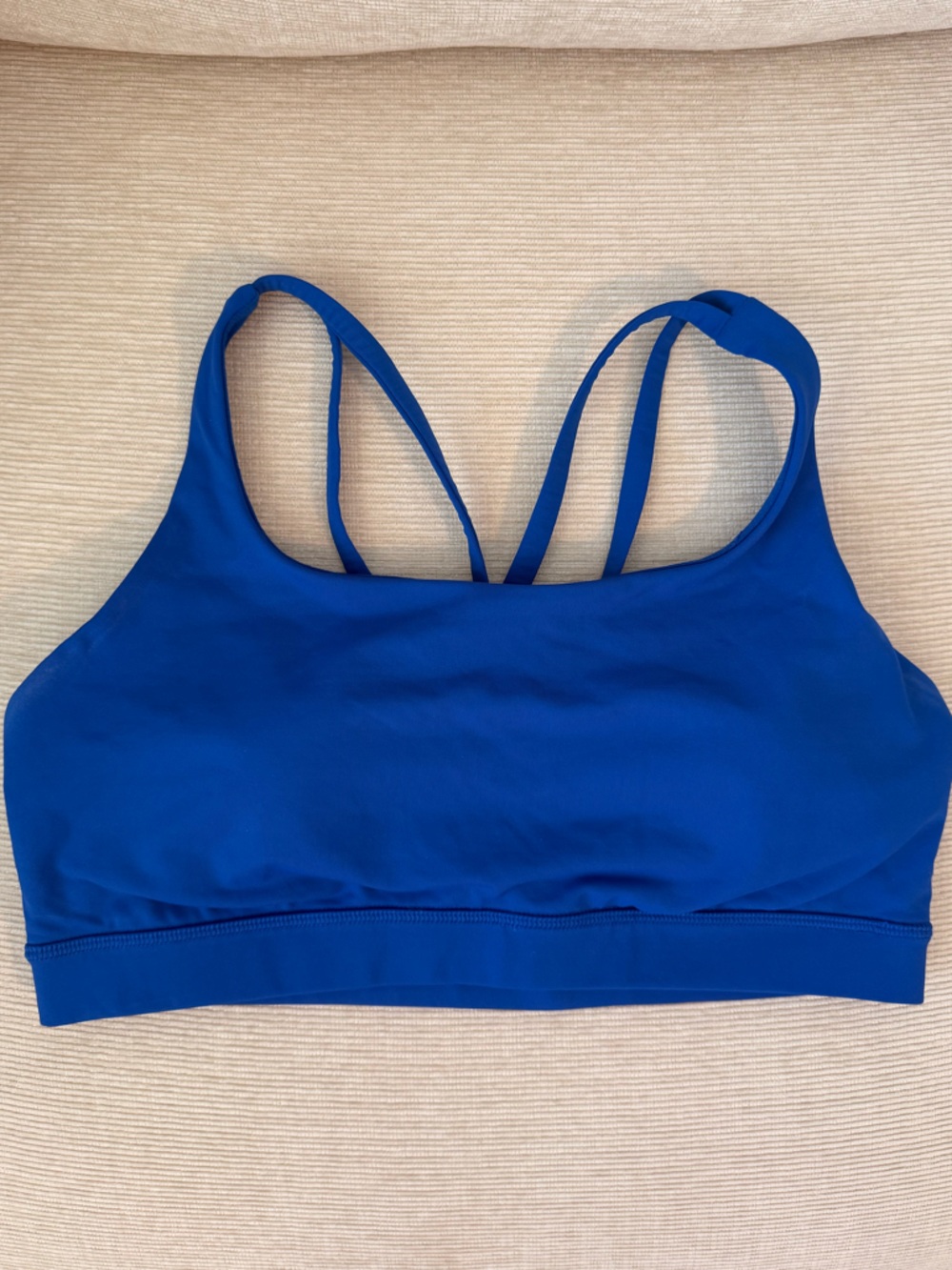 lululemon cobalt blue cross-back sports bra- Size 10